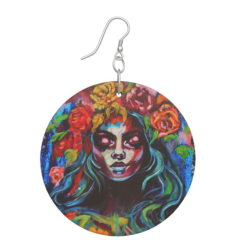 Designer Holz Ohrringe Beauty Of Darkness