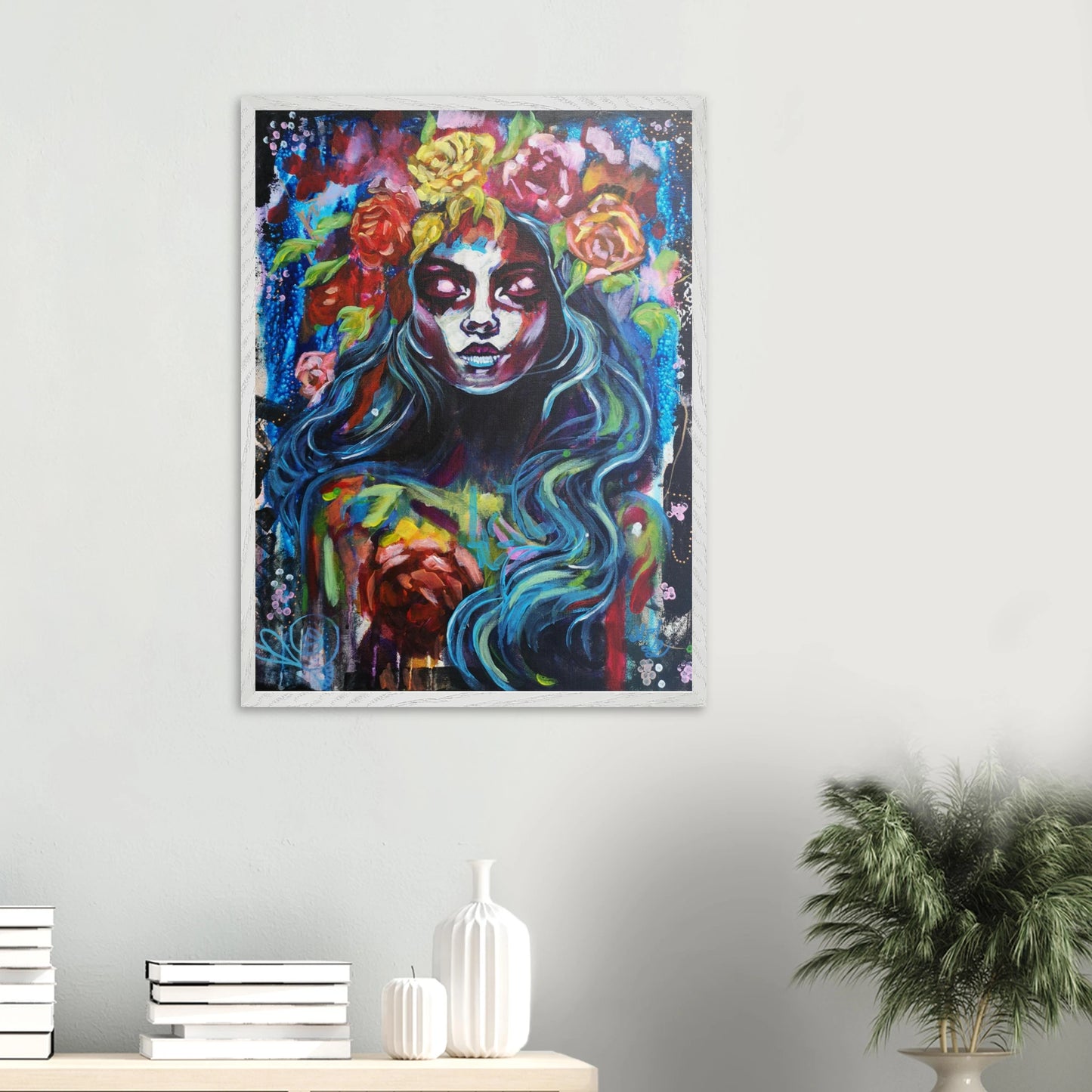 Originalgemälde Beauty Of Darkness von Contemporary Artist Marika Junikajtes. Art with Soul. Mixed Media (Acryl, Pouring) auf Leinwand