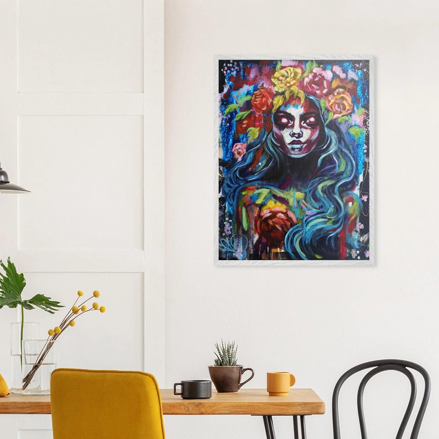 Originalgemälde Beauty Of Darkness von Contemporary Artist Marika Junikajtes. Art with Soul. Mixed Media (Acryl, Pouring) auf Leinwand