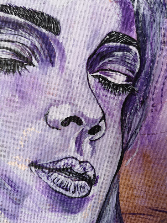 Abstraktes Mixed Media Portrait als Originalgemälde, zeitgenössische Kunst von Marika Junikajtes, Deutschland