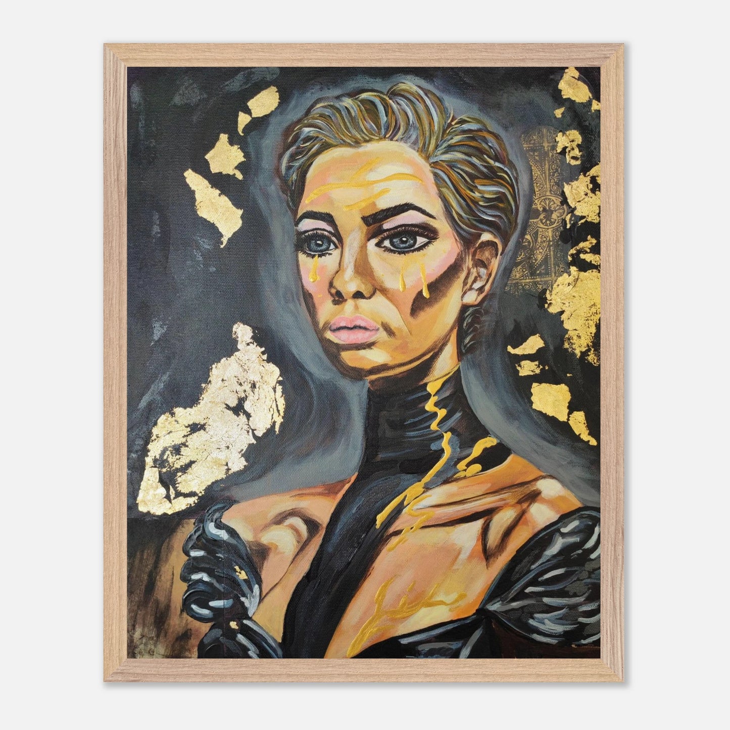 Originalgemälde I’m Still Here Series Strenght Wears Black. Platz 13 20.Kunst_Online Preis 2025 | Marika Junikajtes Contemporary Artist