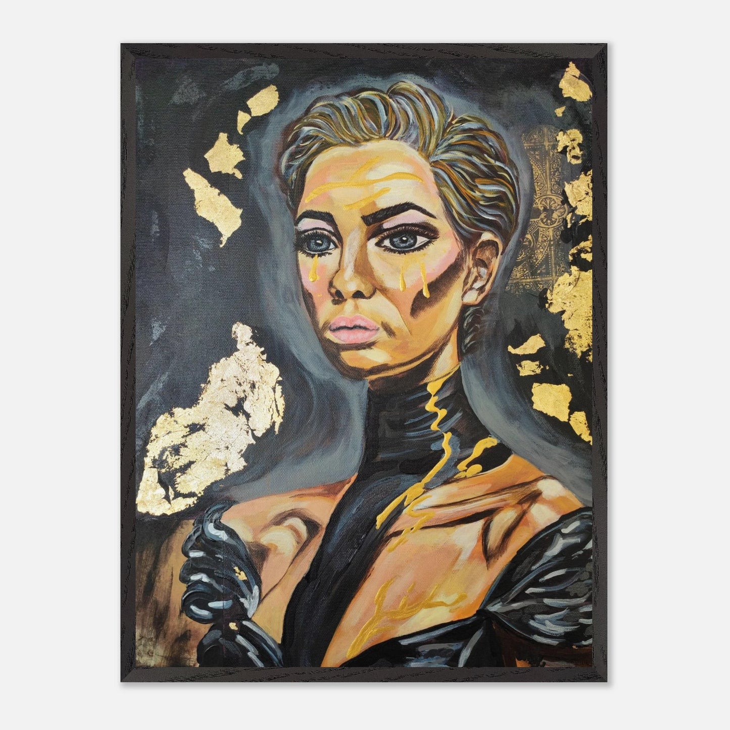 Originalgemälde I’m Still Here Series Strenght Wears Black. Platz 13 20.Kunst_Online Preis 2025 | Marika Junikajtes Contemporary Artist