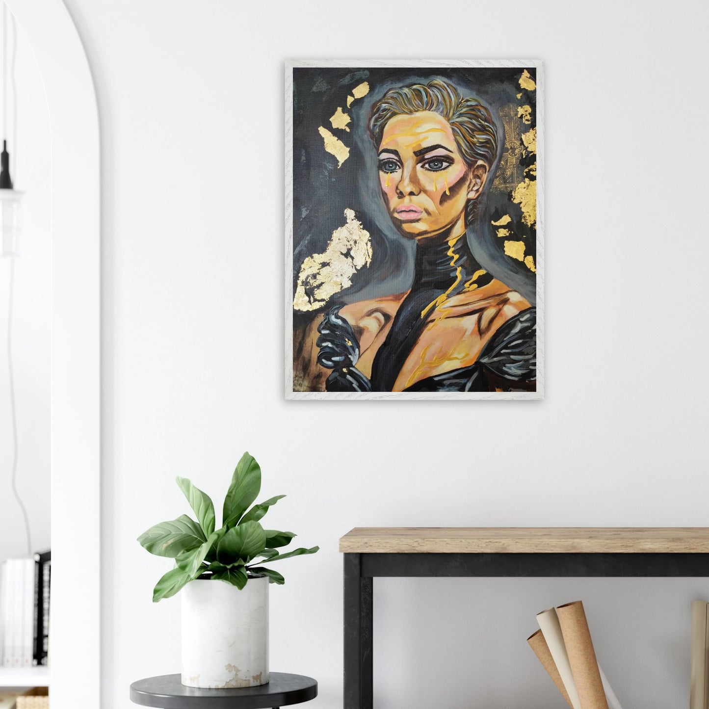 Originalgemälde I’m Still Here Series Strenght Wears Black. Platz 13 20.Kunst_Online Preis 2025 | Marika Junikajtes Contemporary Artist