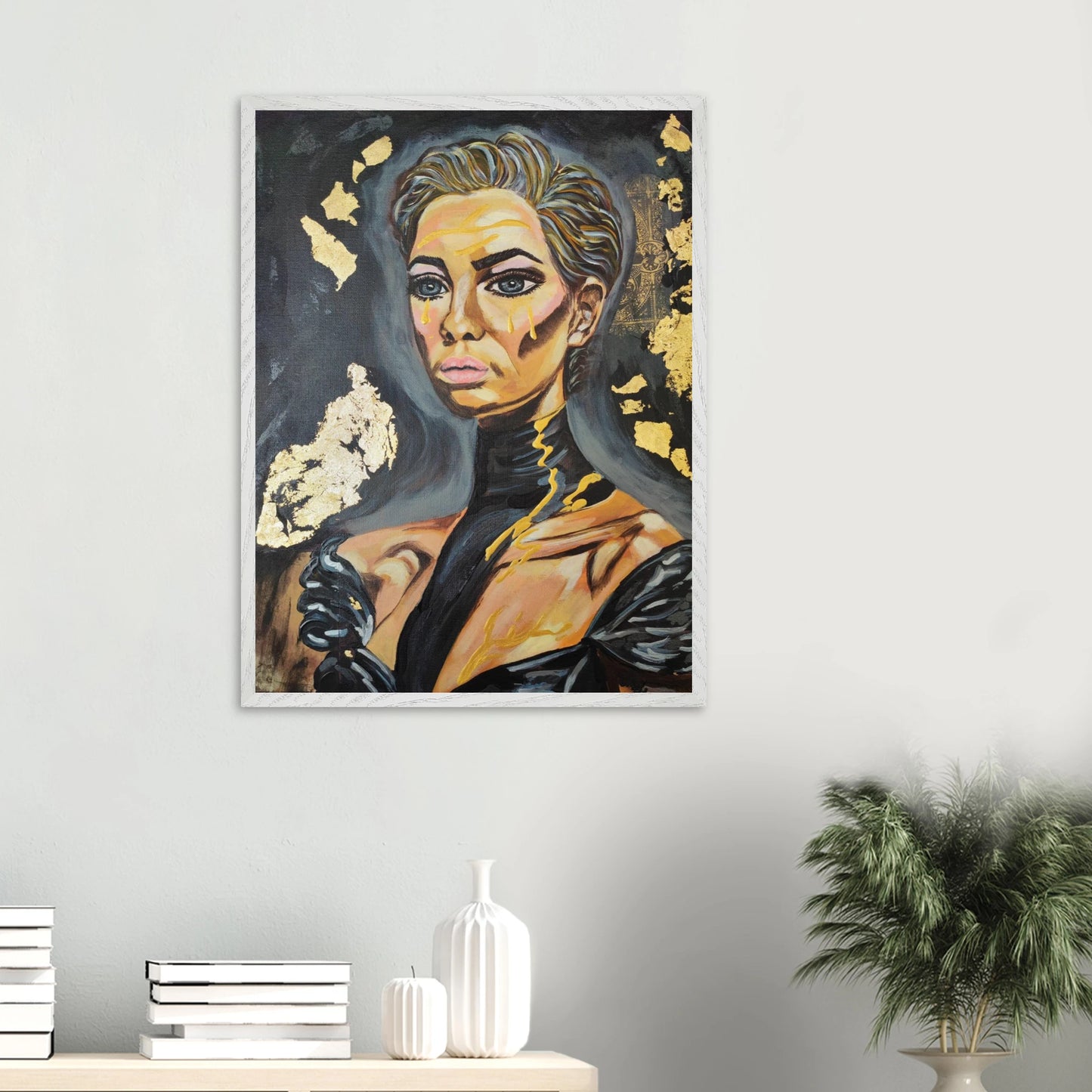 Originalgemälde I’m Still Here Series Strenght Wears Black. Platz 13 20.Kunst_Online Preis 2025 | Marika Junikajtes Contemporary Artist