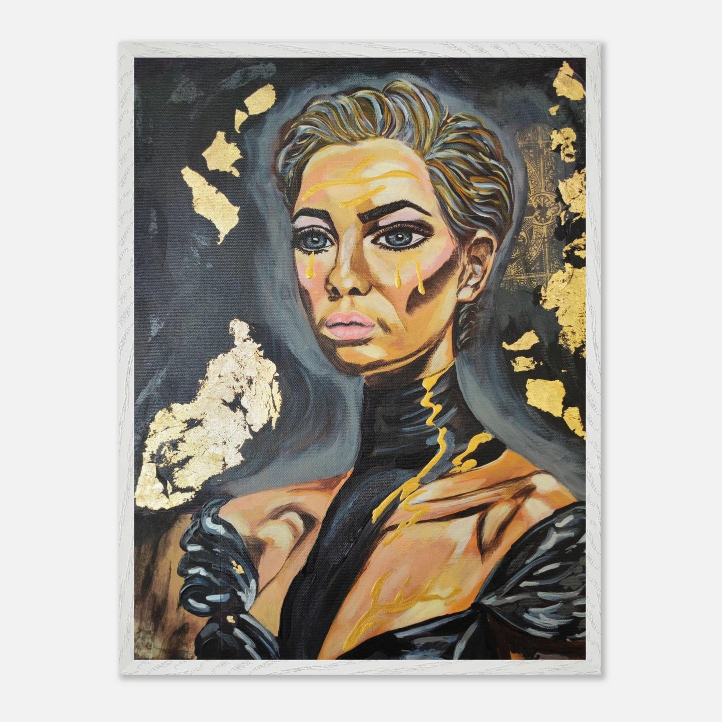 Originalgemälde I’m Still Here Series Strength Wears Black. Platz 13 20.Kunst_Online Preis 2025 | Marika Junikajtes Contemporary Artist