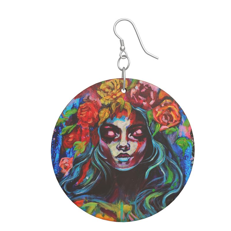 Designer Holz Ohrringe Beauty Of Darkness