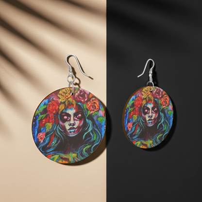 Designer Holz Ohrringe Beauty Of Darkness