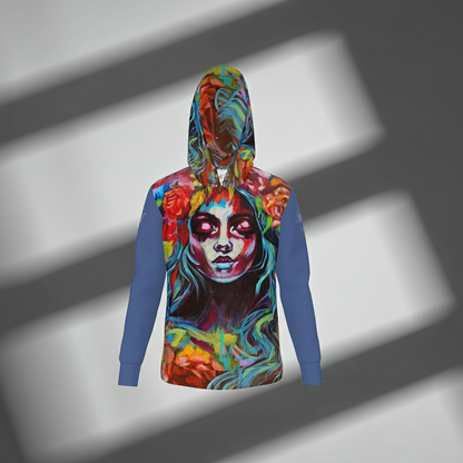 Designer Hoodie Beauty Of Darkness Hoodie Arme blau