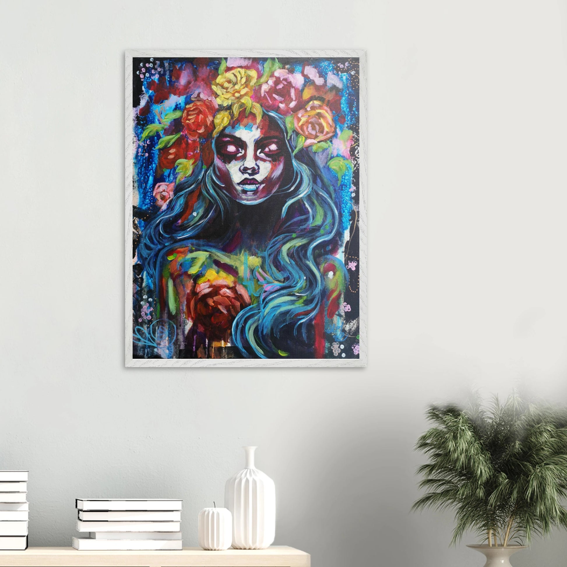 Originalgemälde Beauty Of Darkness von Contemporary Artist Marika Junikajtes. Art with Soul. Mixed Media (Acryl, Pouring) auf Leinwand 