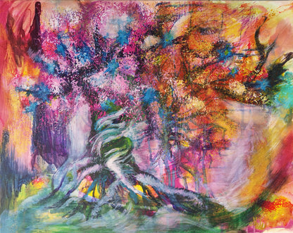 Beneath The Breath Of Eden, Originalgemälde von der zeitgenössischen Künstlerin Marika Junikajtes