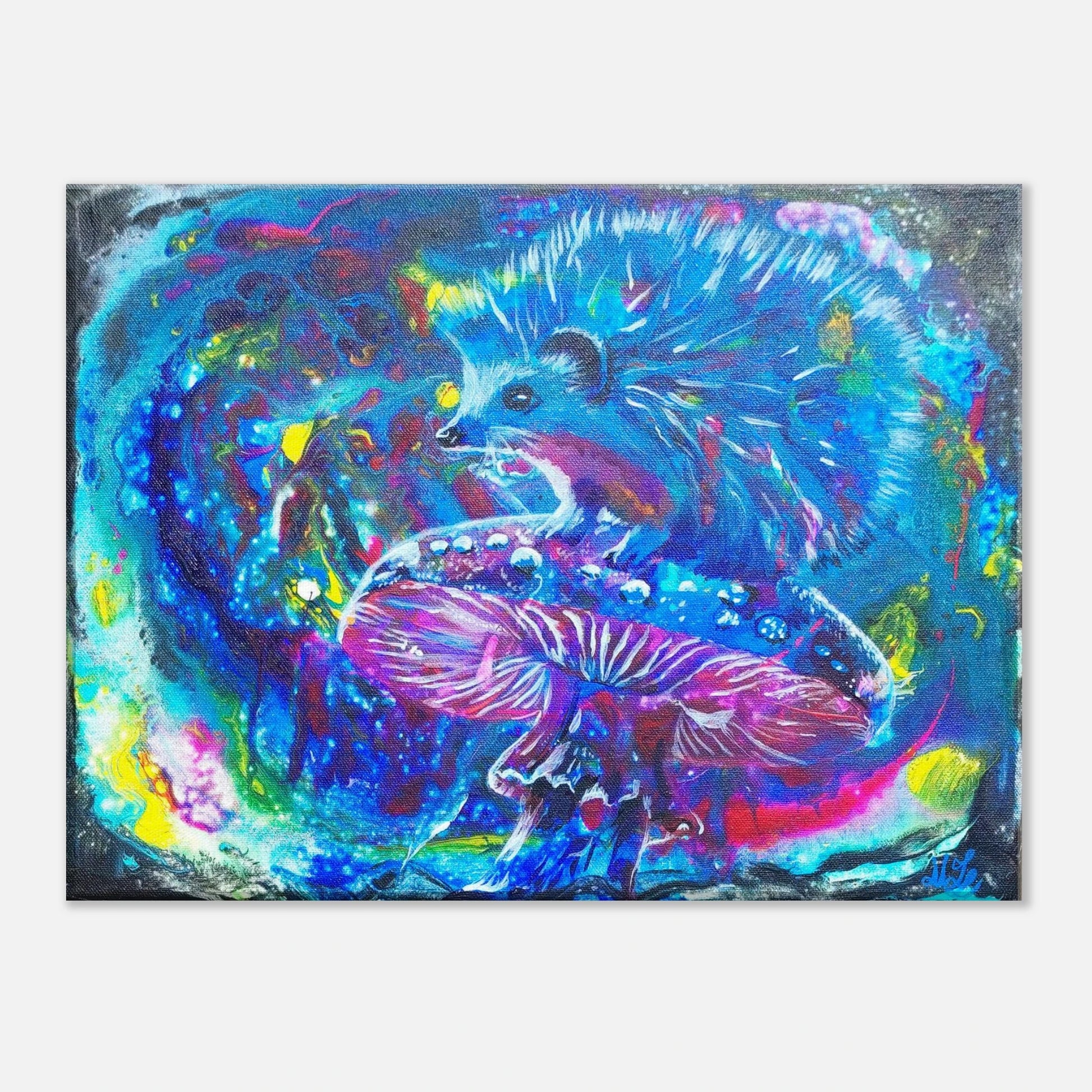 Originalgemälde Galaxy von Contemporary Artist Marika Junikajtes. Art with Soul. Mixed Media (Acryl, Pouring) auf Leinwand 
