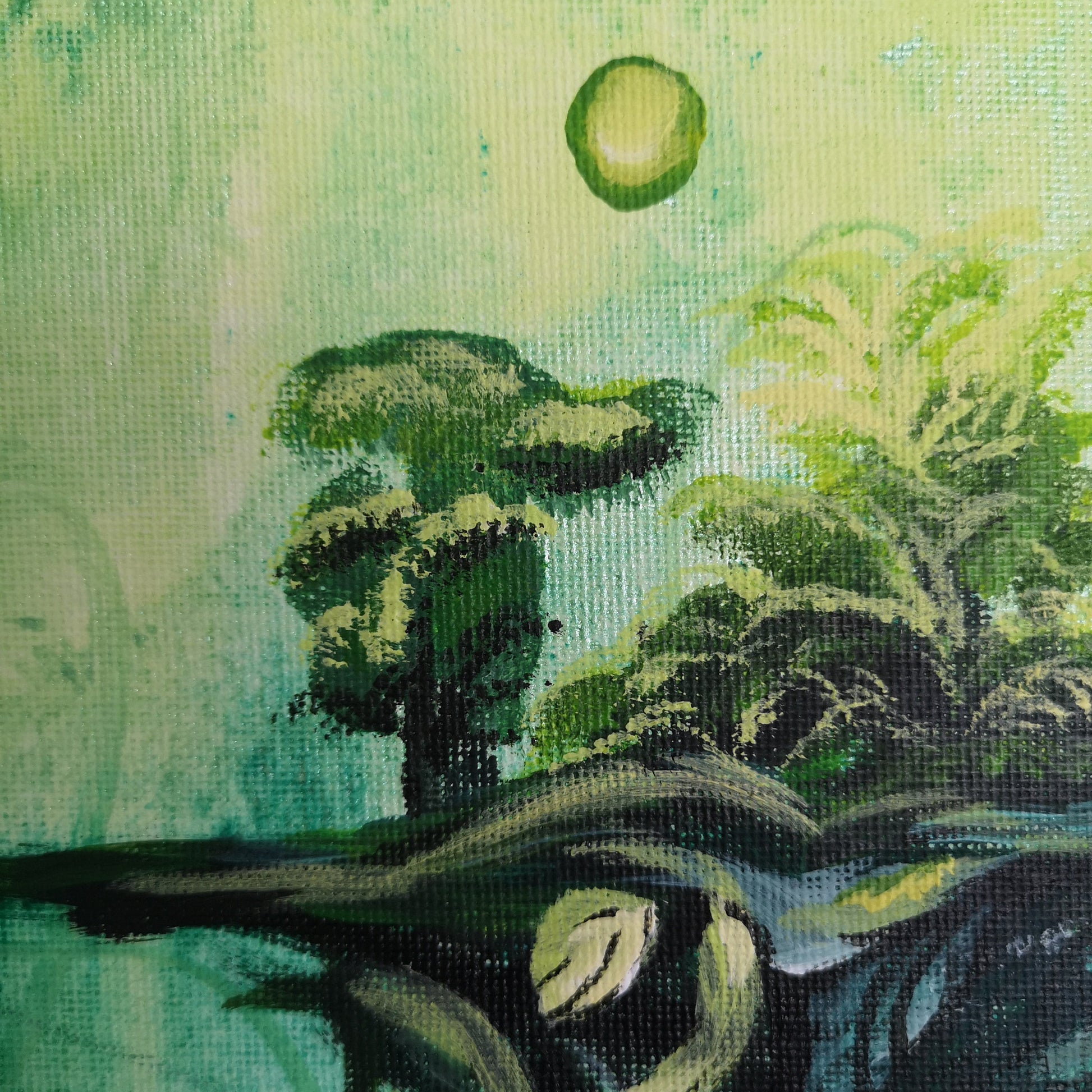 Abstraktes Mixed Media Portrait als Originalgemälde, zeitgenössische Kunst von Marika Junikajtes, Deutschland
