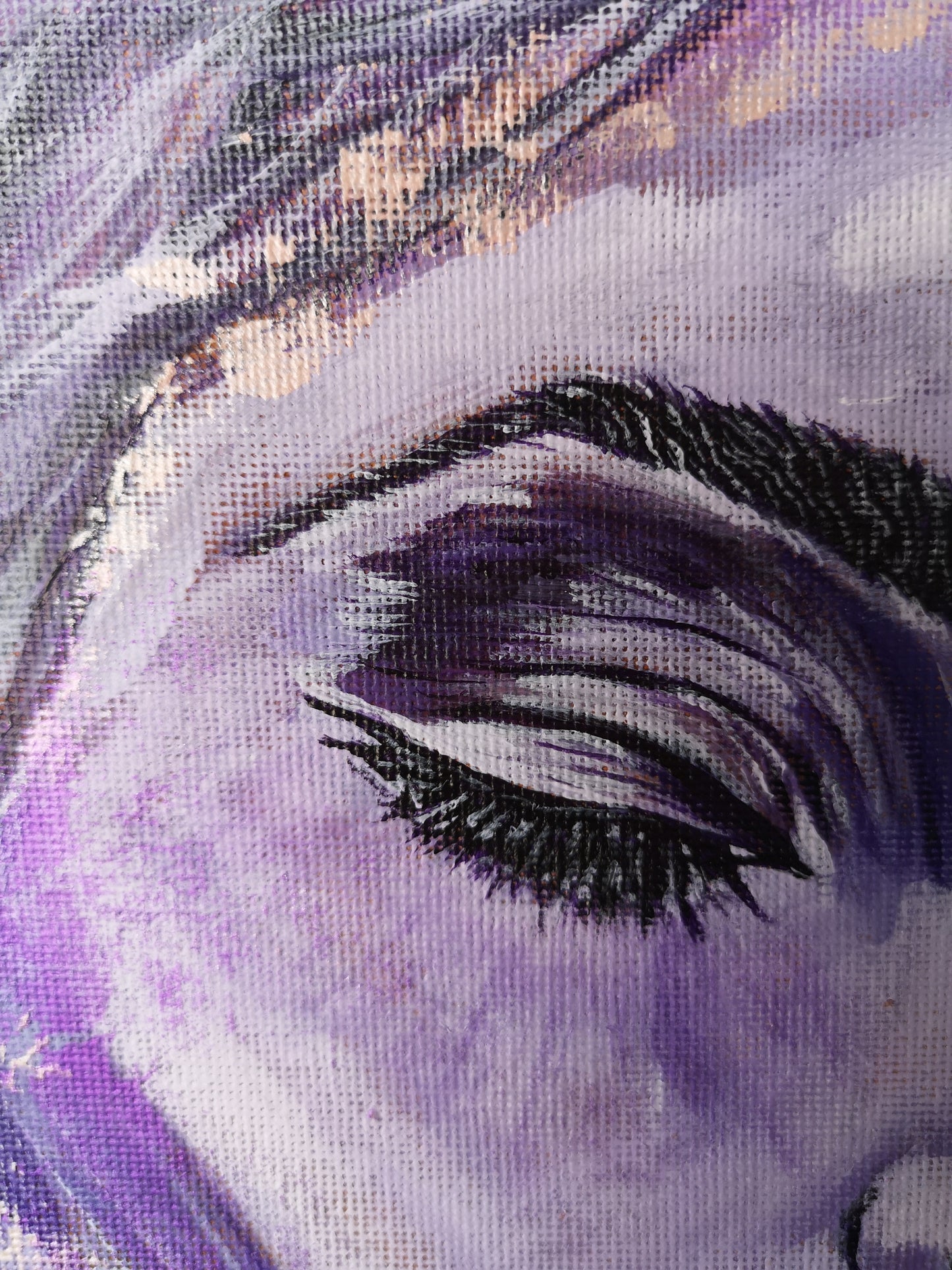 Abstraktes Mixed Media Portrait als Originalgemälde, zeitgenössische Kunst von Marika Junikajtes, Deutschland
