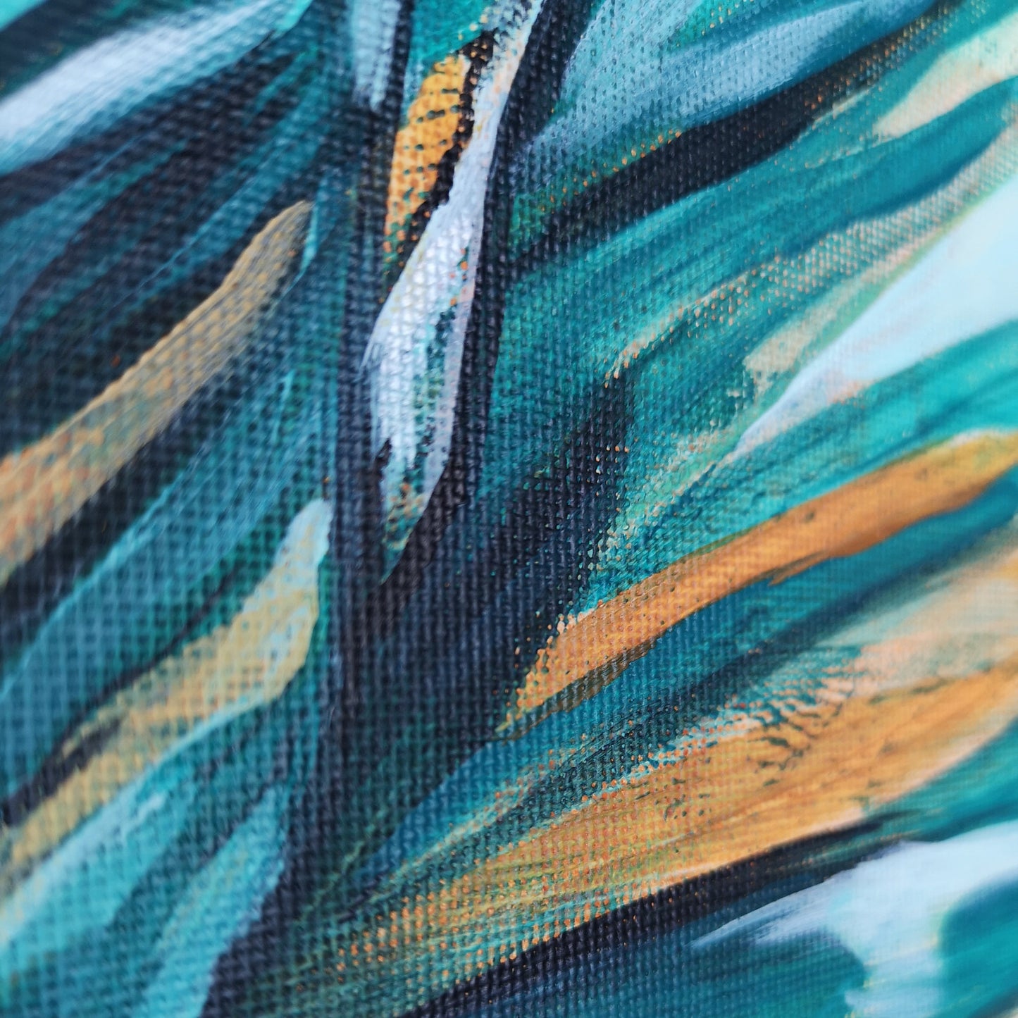 Abstraktes Mixed Media Portrait als Originalgemälde, zeitgenössische Kunst von Marika Junikajtes, Deutschland
