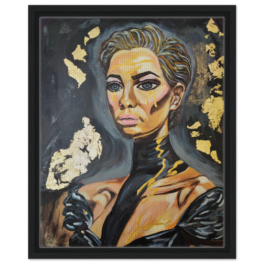 Originalgemälde I’m Still Here Series Strength Wears Black. Platz 13 20.Kunst_Online Preis 2025 | Marika Junikajtes Contemporary Artist