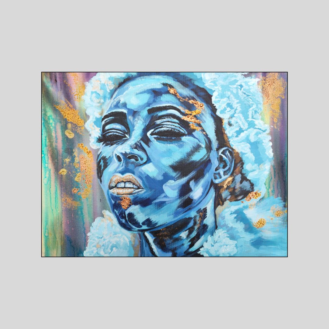 Abstraktes Porträt von Marika Junikajtes, Originalgemälde