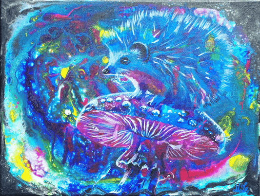 Originalgemälde Galaxy von Contemporary Artist Marika Junikajtes. Art with Soul. Mixed Media (Acryl, Pouring) auf Leinwand 
