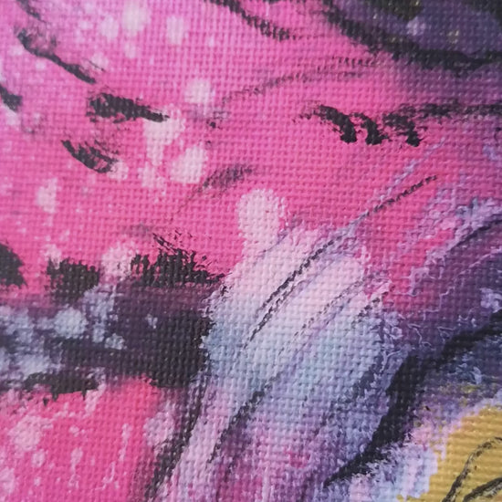 Abstraktes Mixed Media Portrait als Originalgemälde, zeitgenössische Kunst von Marika Junikajtes, Deutschland
