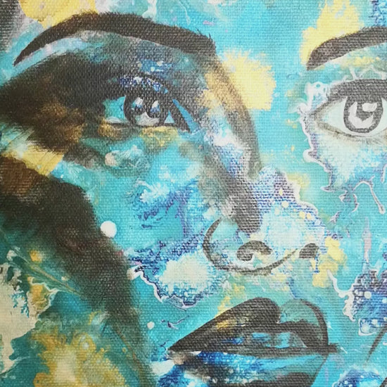 Originalgemälde Joy Of Spring von Contemporary Artist Marika Junikajtes. Art with Soul. Series Four Seasons. Mixed Media (Acryl, Pouring) auf Leinwand 